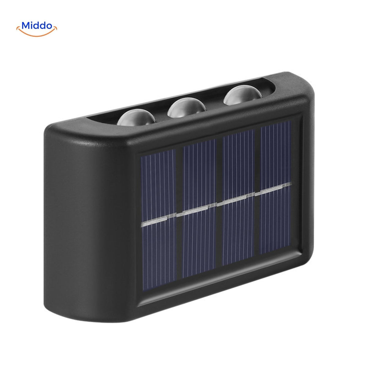 Dual-Head Solar LED Outdoor Wall Light – Weatherproof Sensor Fixture for Porch, Patio & Driveway