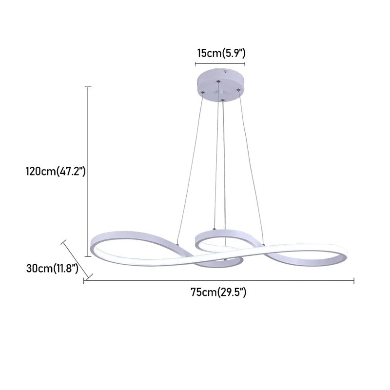Modern Circle Hanging Fixture with Remote Dimming for Dining Room & Kitchen Island Adjustable Height 47 in Black White Gold Finish Contempor | Thomler