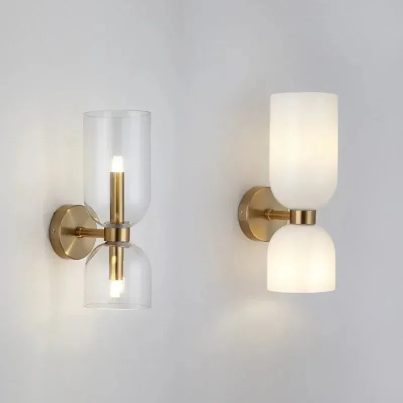 Porcelain Sconce Light Fixture 16 Inch Height Pivoting Arm for Bedroom Hallway Living Room Reading Nook Contemporary White Gray Blue Clear | Thomler