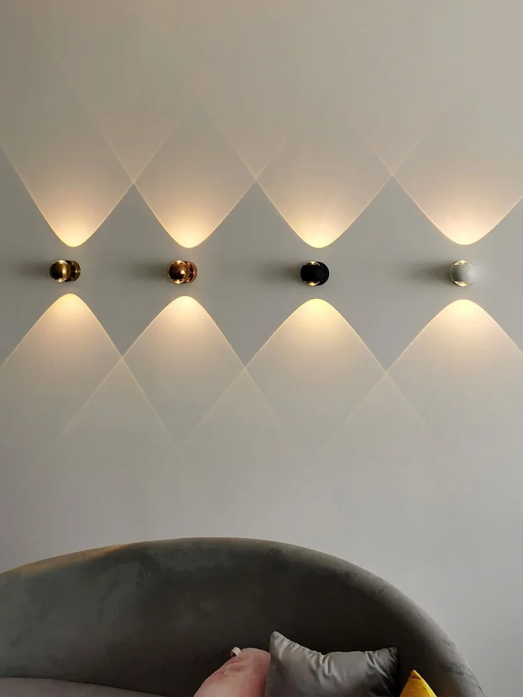 Hedendaagse koperen led-wandlamp, up-down licht voor hal, gang, slaapkamer, badkamer, goud, zwart, chroom | Thomler