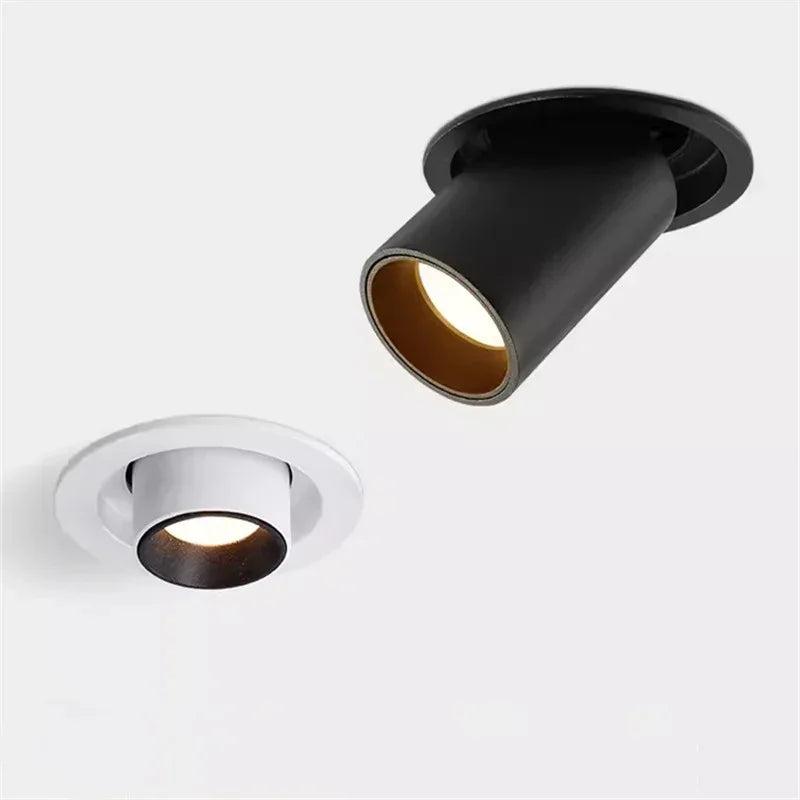 Flush Mount LED Downlight Cast Aluminum Dimmable Recessed Ceiling Fixture Adjustable Brightness Low Profile Modern Indoor Lighting for Kitch | Thomler