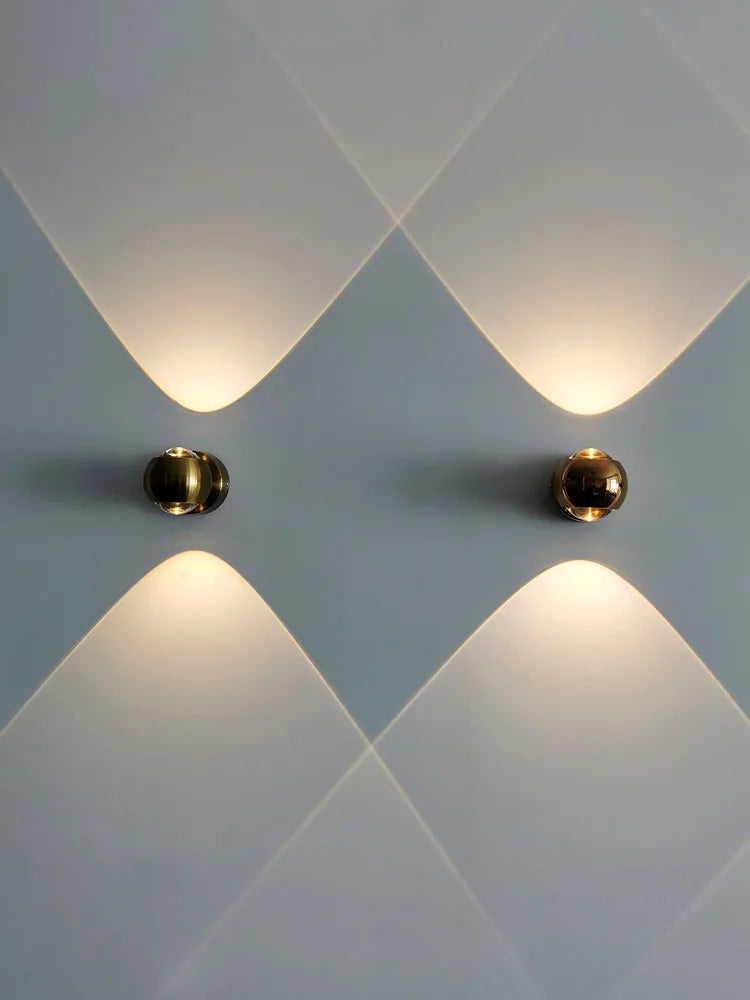 Hedendaagse koperen led-wandlamp, up-down licht voor hal, gang, slaapkamer, badkamer, goud, zwart, chroom | Thomler
