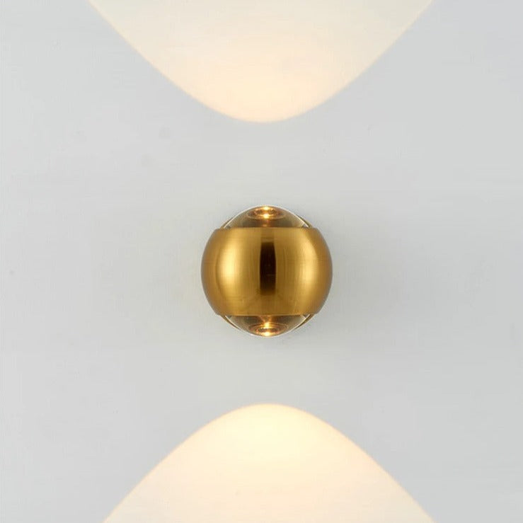 Hedendaagse koperen led-wandlamp, up-down licht voor hal, gang, slaapkamer, badkamer, goud, zwart, chroom | Thomler