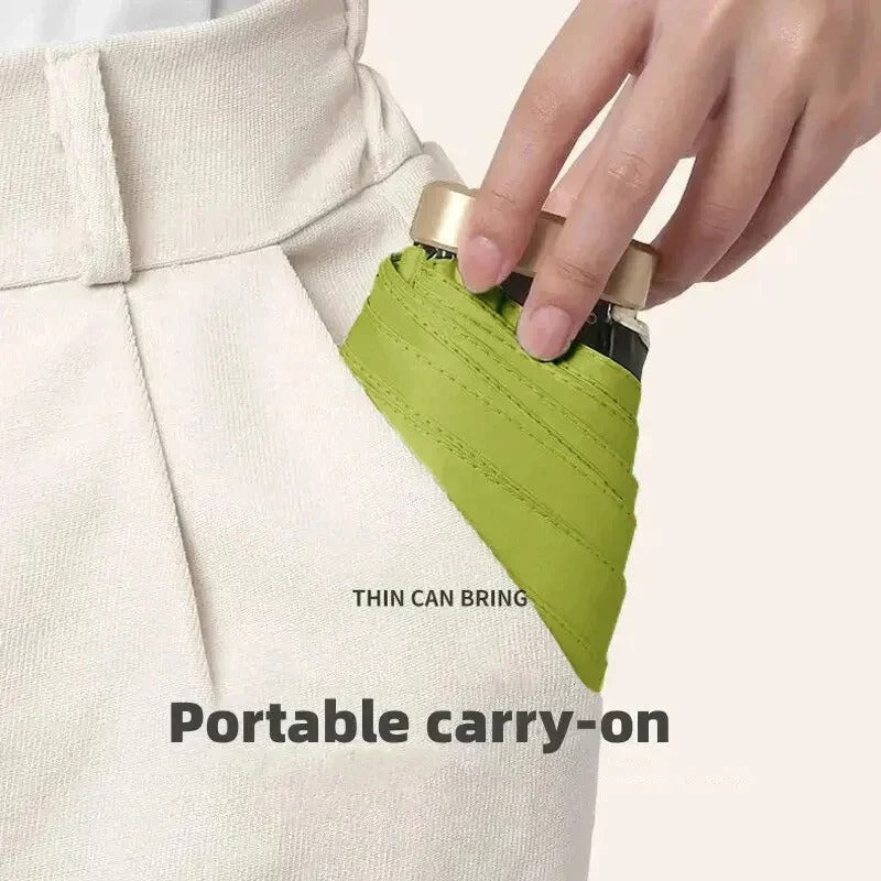 Miniparaguas de bolsillo para viaje - Compacto, ligero y con protección UV