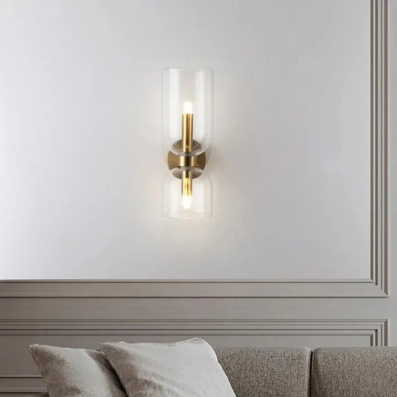 Porcelain Sconce Light Fixture 16 Inch Height Pivoting Arm for Bedroom Hallway Living Room Reading Nook Contemporary White Gray Blue Clear | Thomler