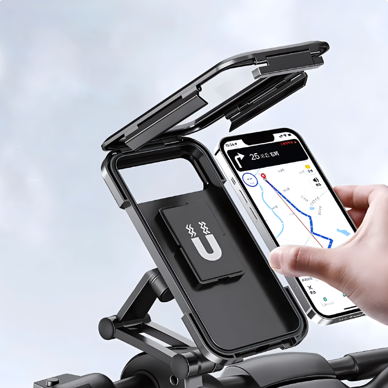Wasserdichte Handyhalterung für Fahrräder mit 360°-Drehung & Touchscreen-Zugriff für GPS-Navigation und Karten