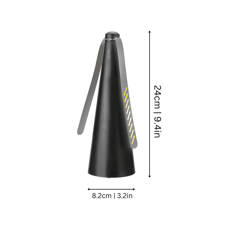 Battery-Powered Tabletop Fly Deterrent Fan with Light-Refraction Technology for Outdoor Dining, Picnics & Patios