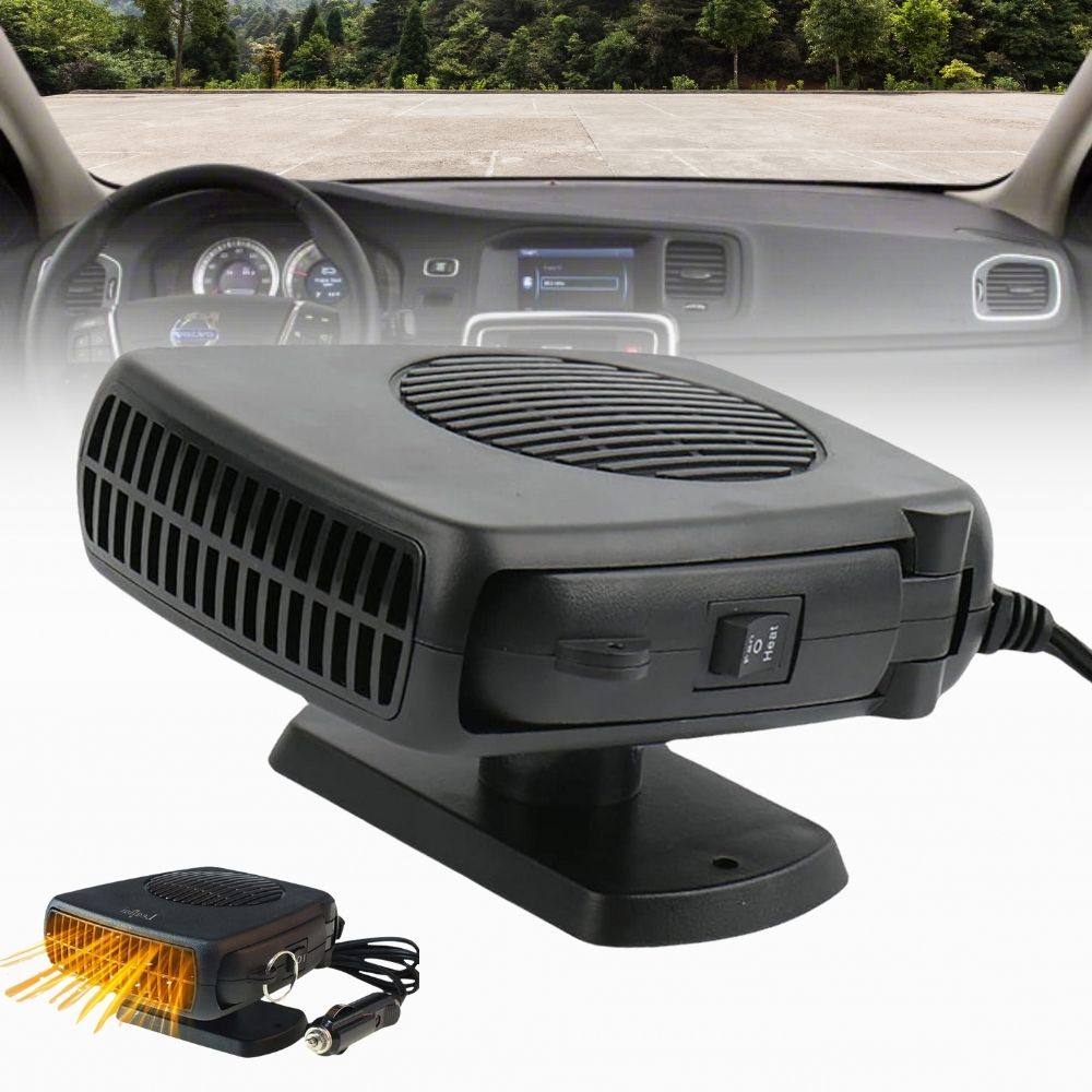 Ventilador Calefactor para Coche 12V – Calefactor Automático Cerámico Portátil de 150W/300W para Descongelación y Calentamiento Rápido