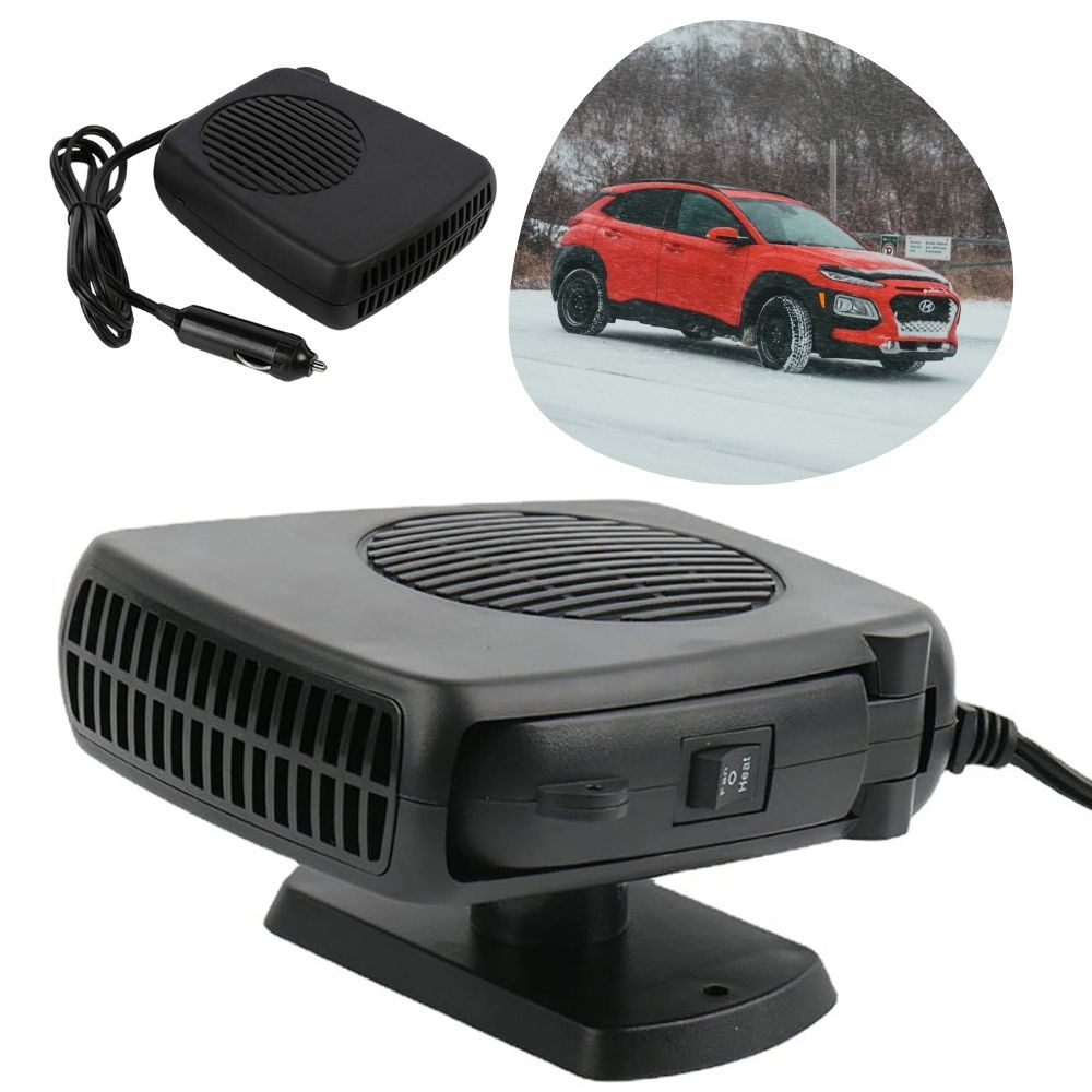 Ventilador Calefactor para Coche 12V – Calefactor Automático Cerámico Portátil de 150W/300W para Descongelación y Calentamiento Rápido