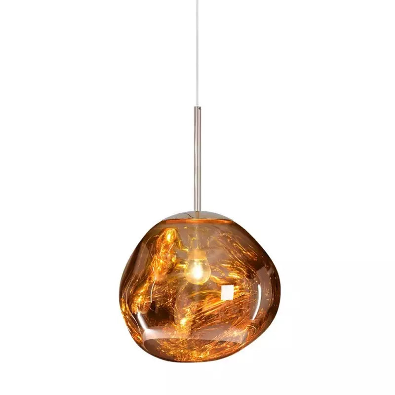 Lámpara de techo de cristal orgánico – Acabado ahumado escultural – Lámpara colgante moderna de 19 pulgadas para comedores y salas de estar – Casquillo E27 – Reflectiv | Thomler