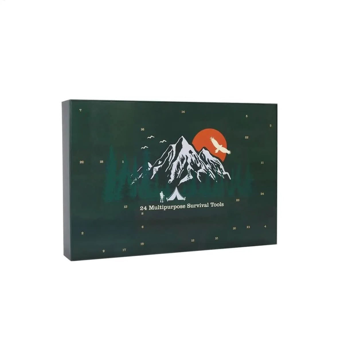 Calendario de Adviento de Navidad para hombre, 24 herramientas de exterior para la aventura