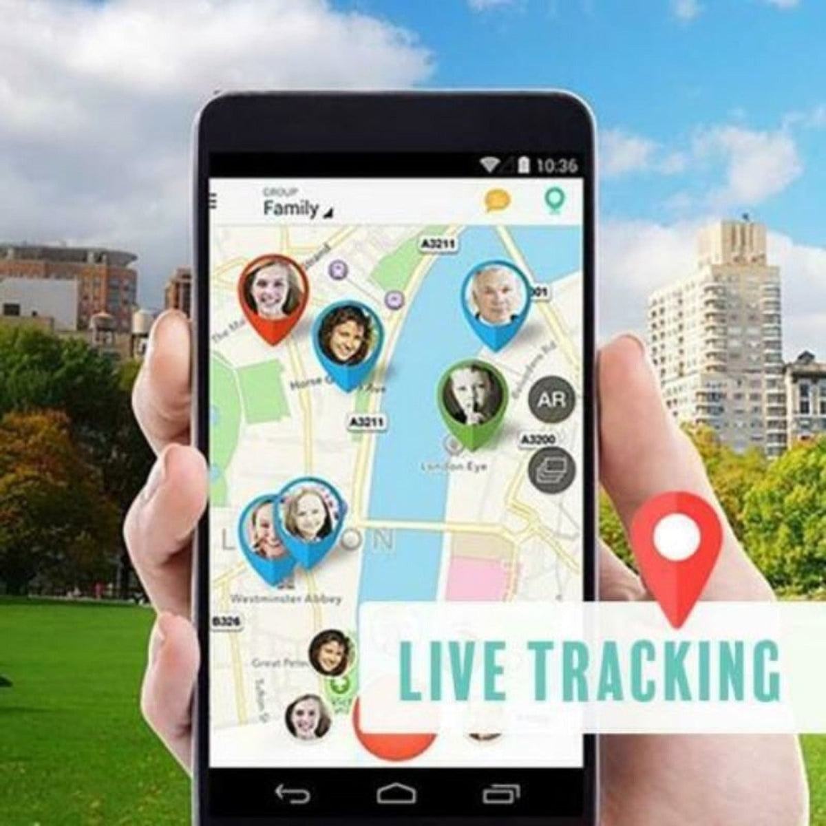 Mini rastreador GPS para niños, mascotas, coches y más con dispositivo de seguimiento portátil en tiempo real