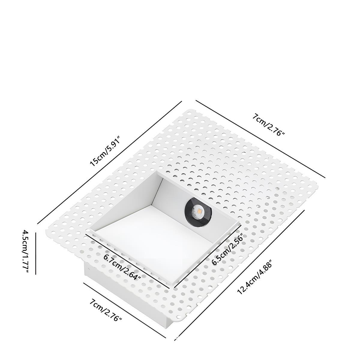 Motion Sensor LED Recessed Wall Sconce for Hallway Bedroom Living Room Indoor Aluminum 8 in Modern Step Light Fixture Automatic Nightlight H | Thomler
