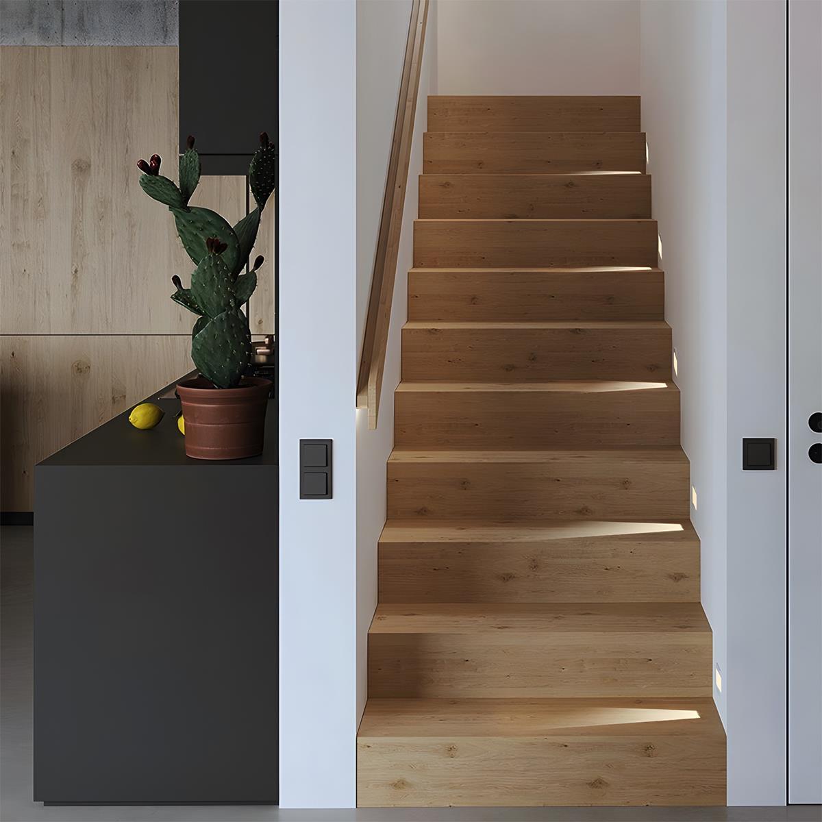 Motion Sensor LED Recessed Wall Sconce for Hallway Bedroom Living Room Indoor Aluminum 8 in Modern Step Light Fixture Automatic Nightlight H | Thomler
