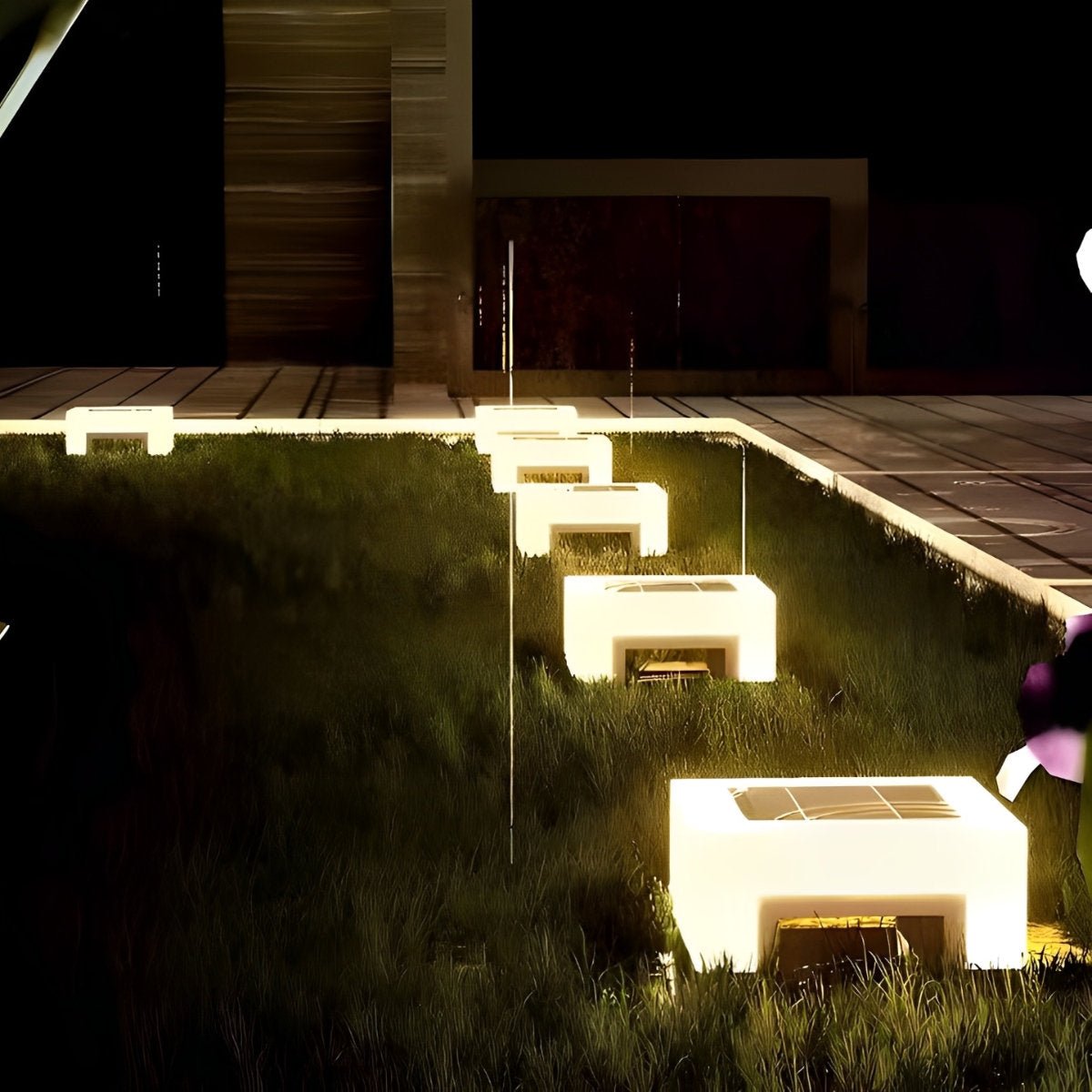 Luz solar LED cuadrada para postes de cercas, entradas y senderos – Estructura de acero inoxidable impermeable para iluminación de patios exteriores | Thomler
