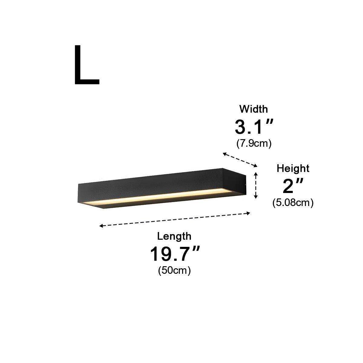 LED Exterior Sconce Fixture 8-32 Inch Hardwired IP65 Waterproof Black Aluminum for Porch Patio Garage Courtyard Stairway Hallway