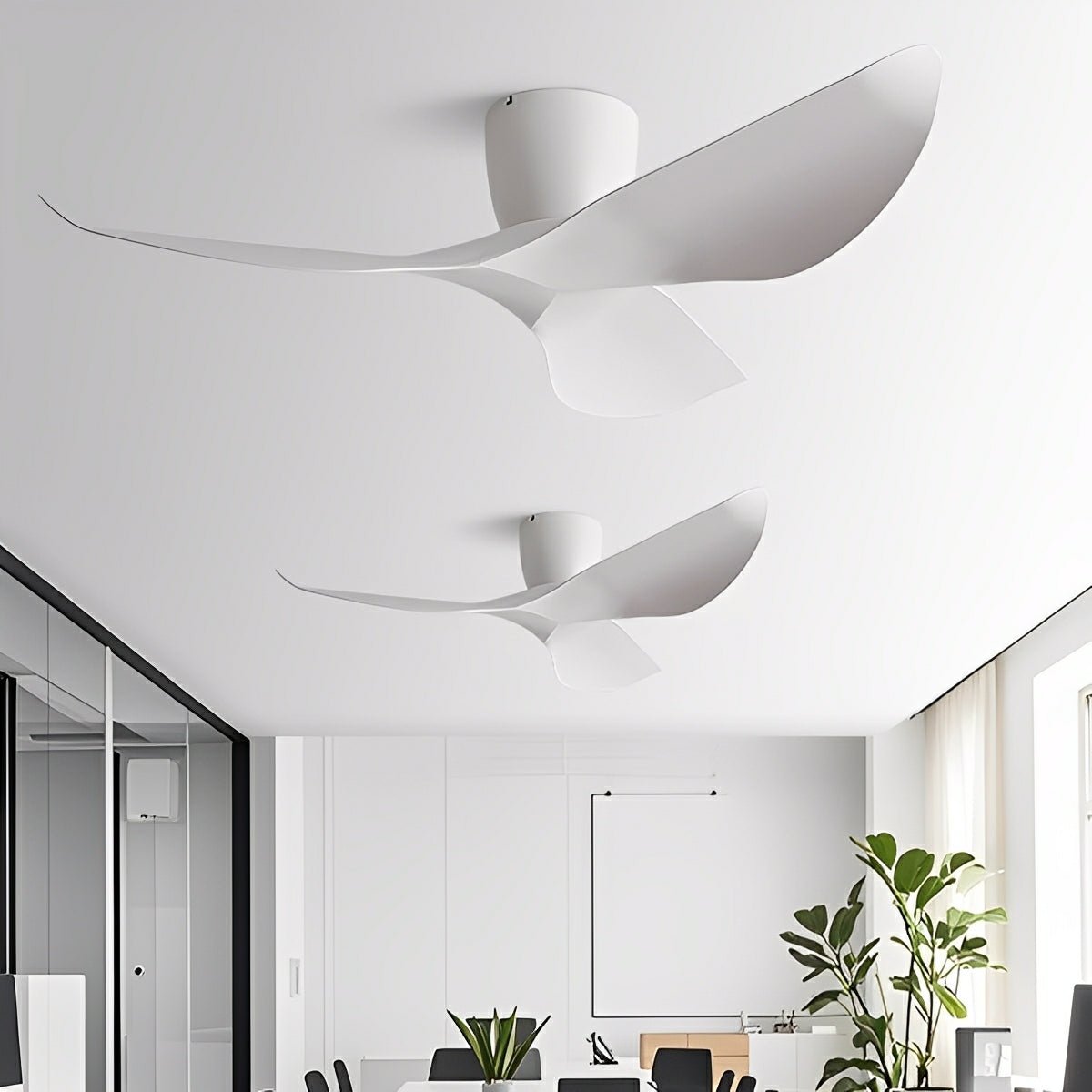 Omkeerbare plafondventilator met gelijkstroommotor, 38 inch, 6 variabele snelheden, afstandsbediening, stille ABS-bladen, kamerluchtreiniger, verkoeling voor het hele jaar, slaapkamer, eetkamer