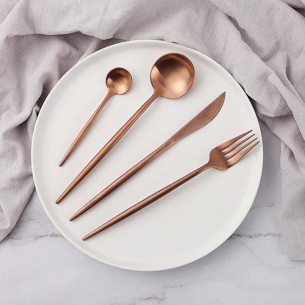 24-Piece Stainless Steel Flatware Set with Mirror Finish for Everyday & Formal Dining | Thomler