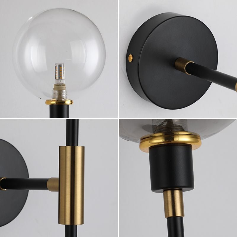 Hedendaagse glazen LED-armatuur in grijs, amber en heldere afwerkingen voor hal, slaapkamer, entree, woonkamer, badkamer | Thomler
