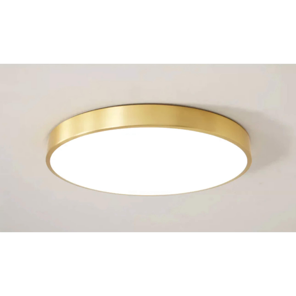 Bronze Flush Mount Ceiling Light Round 12 in Low Profile Copper Fixture for Bedroom Kitchen Hallway Minimalist Modern Home Lighting | Thomler