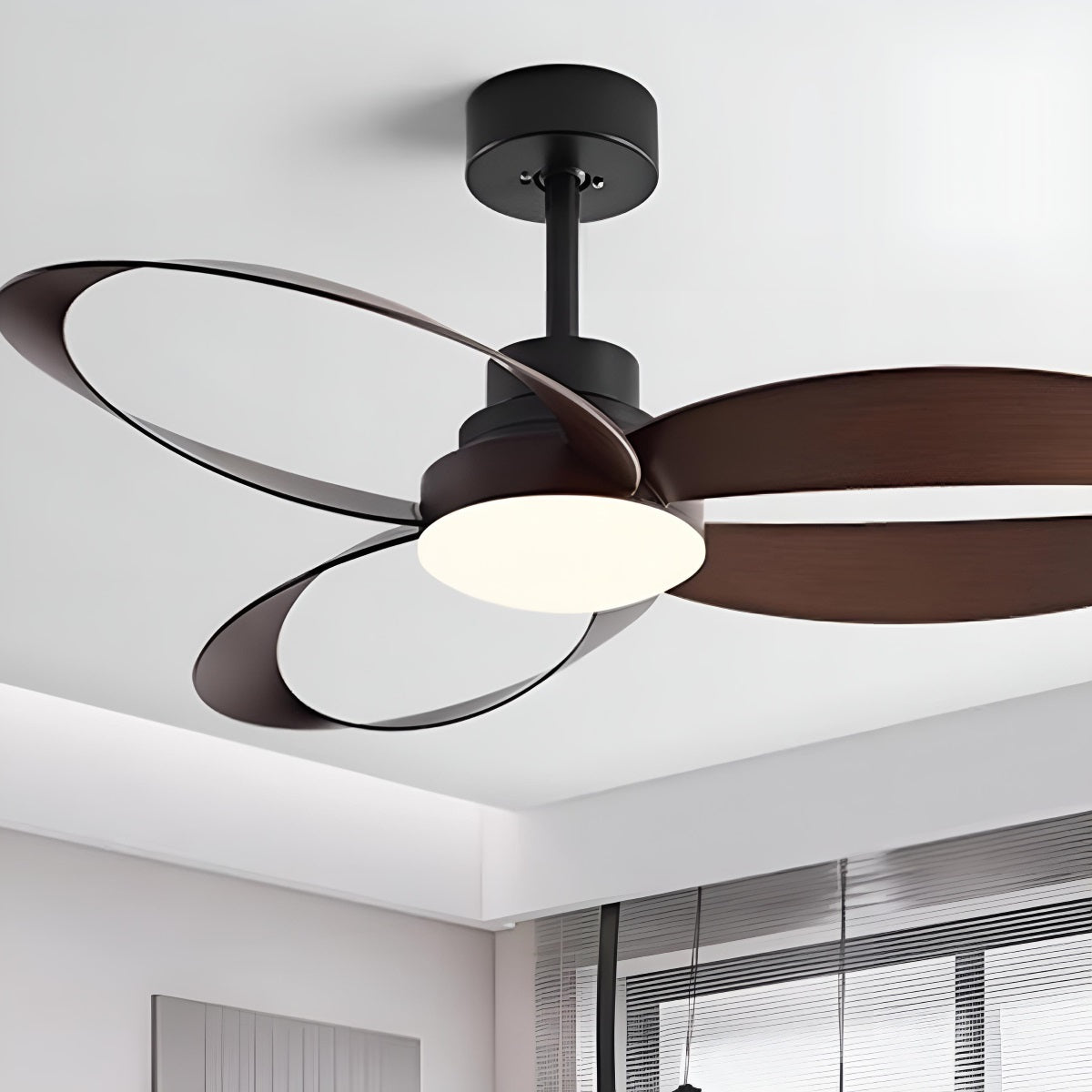 42-Zoll reversibler Deckenventilator mit LED-Licht | 6-stufige Fernbedienung für Schlafzimmer & Wohnzimmer | Einstellbare Farbtemperatur 3000K-6000K