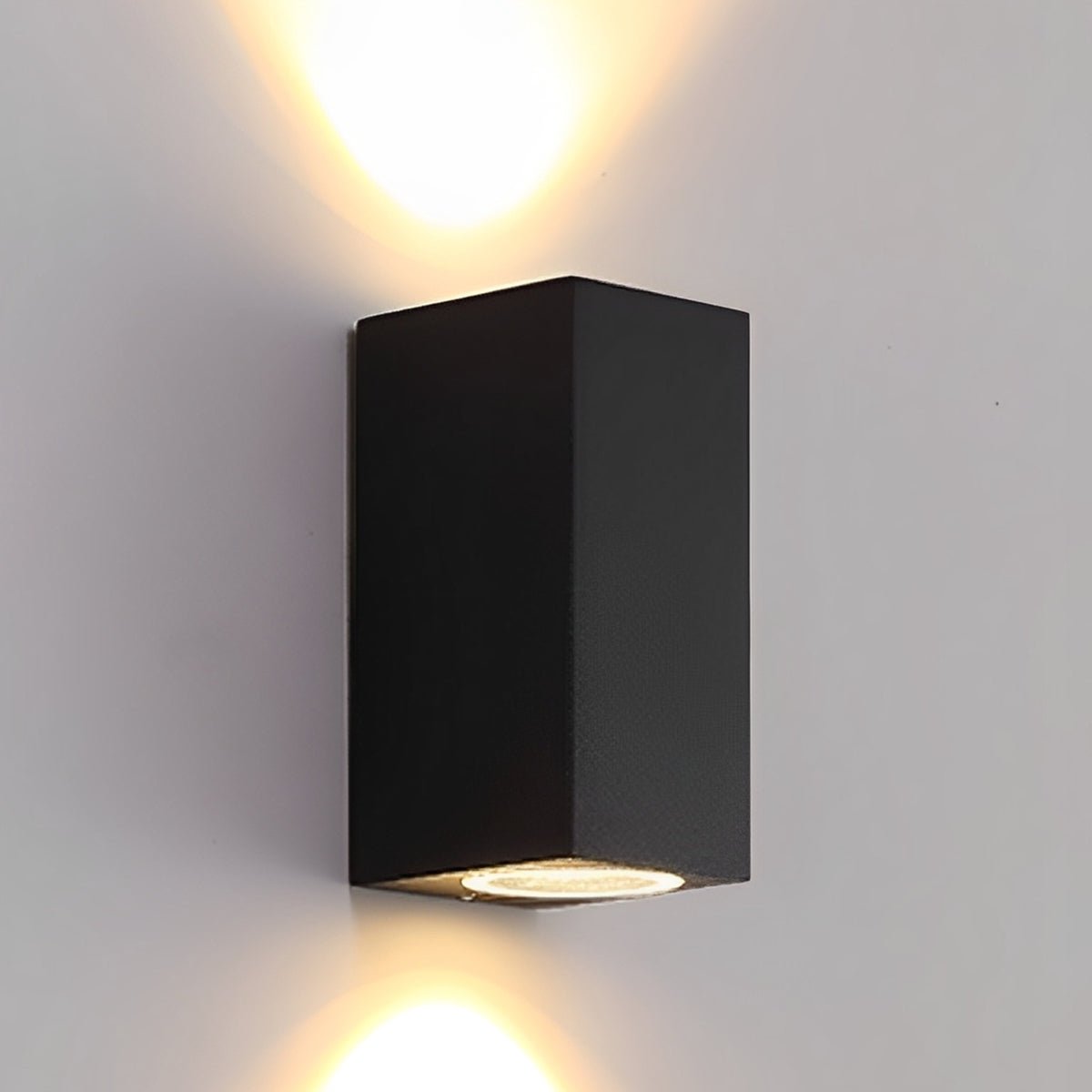 Outdoor LED Uplight Downlight Sconce 6W Aluminum Black Fixture Warm White for Patios Walkways Villa Facades Modern Architectural Accent | Thomler