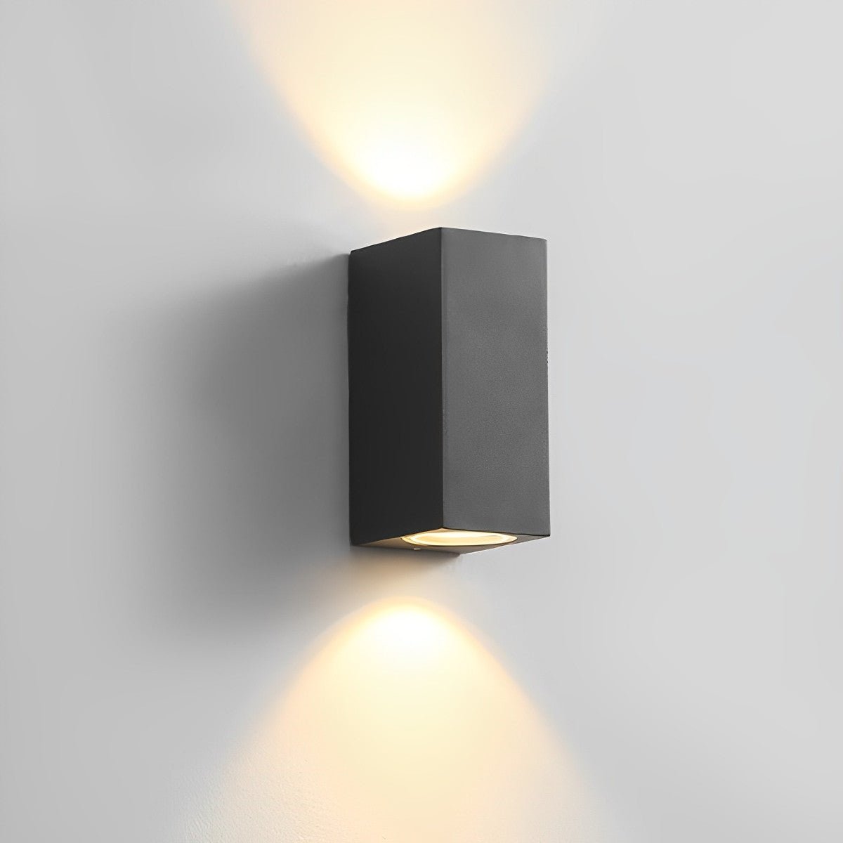 Outdoor LED Uplight Downlight Sconce 6W Aluminum Black Fixture Warm White for Patios Walkways Villa Facades Modern Architectural Accent | Thomler