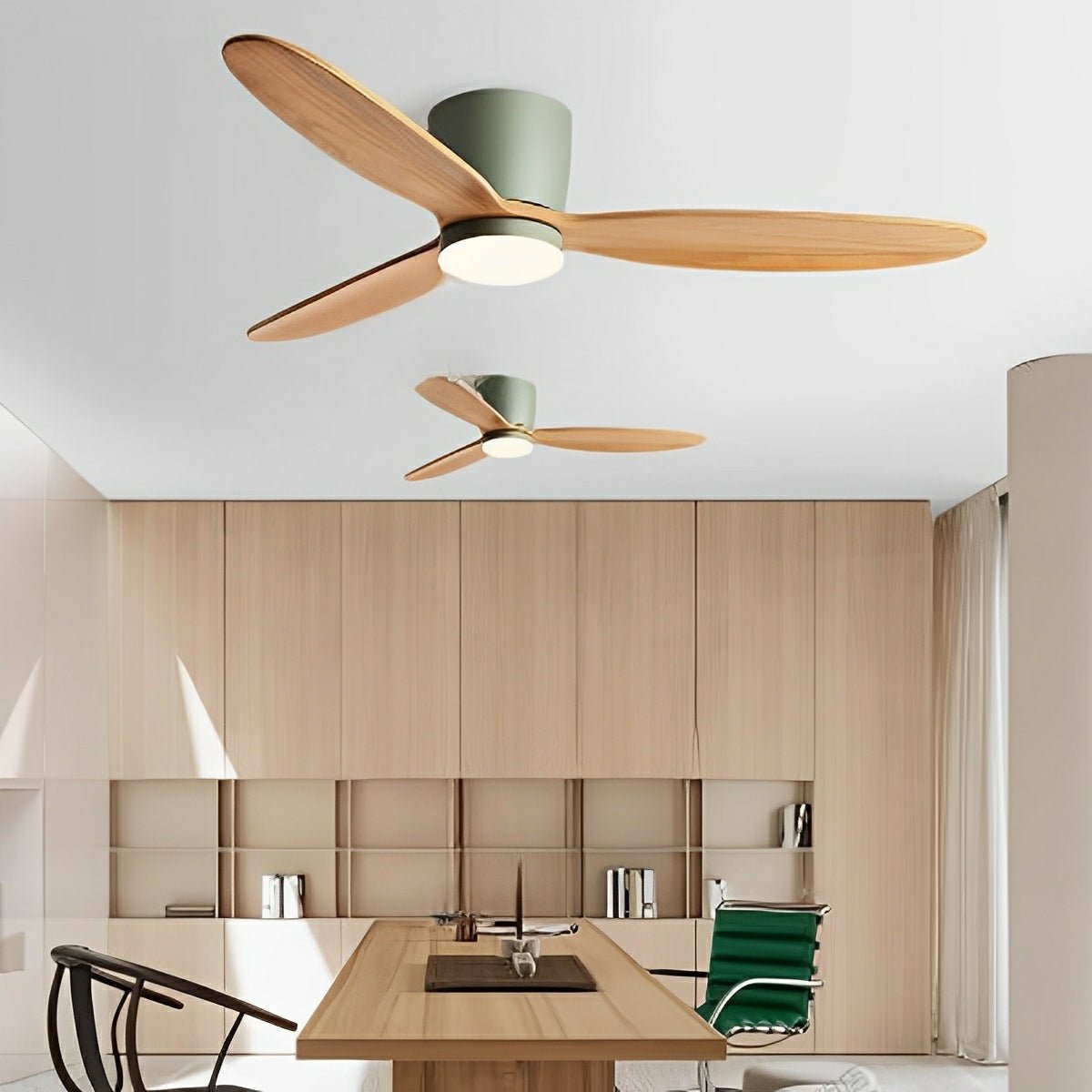 56-Inch Wood-Grain Reversible Ceiling Fan with Dimmable LED Light & Remote – 6-Speed DC Motor, 3 Color Temps for Bedrooms, Living Rooms & Op