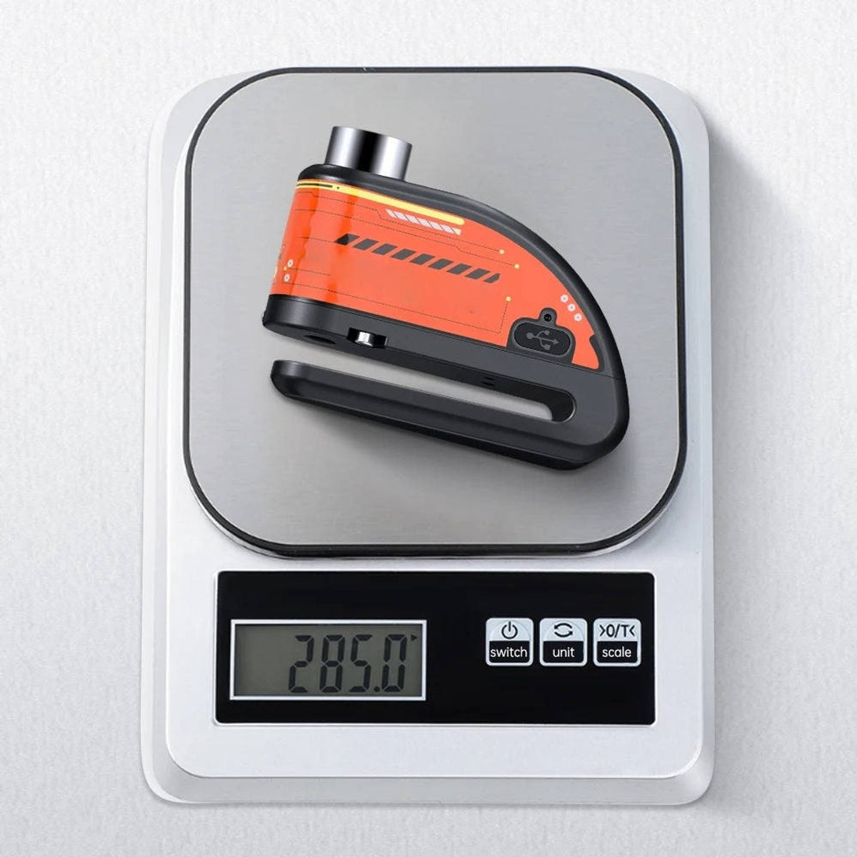 Alarma de bloqueo de disco para motocicleta con sensor de movimiento de 120dB y cuerpo impermeable