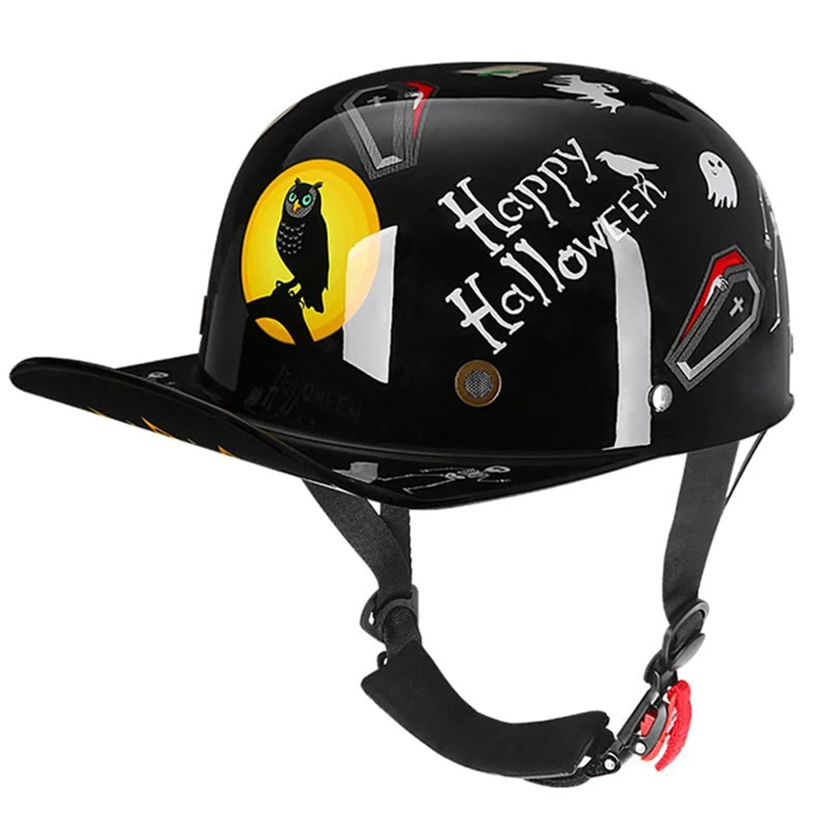 Motorhelm in klassieke petstijl, DOT-goedgekeurd