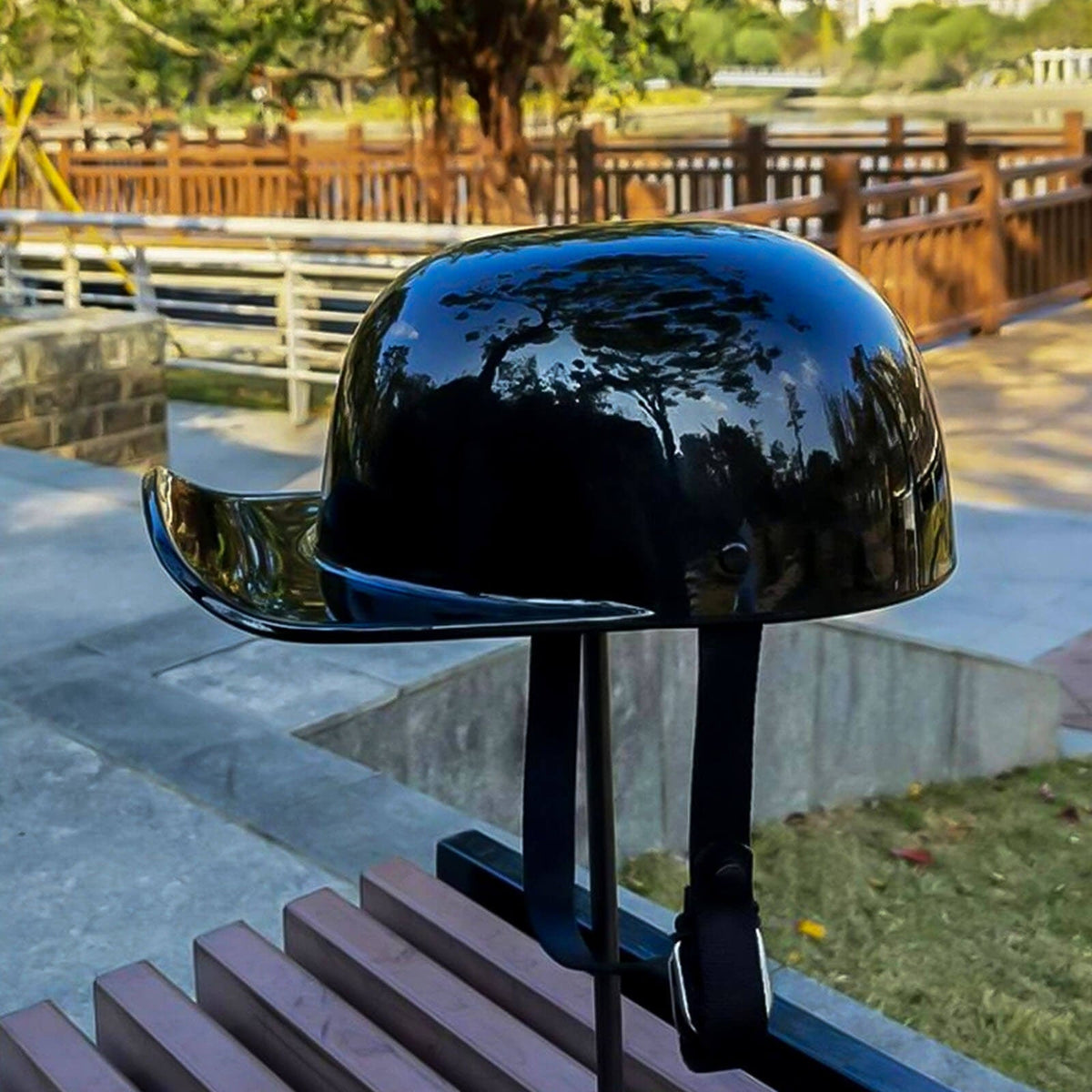 Motorhelm in klassieke petstijl, DOT-goedgekeurd