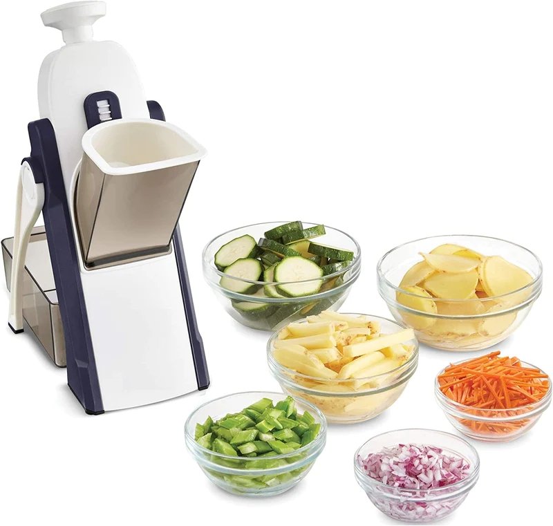 Hendel-snijmachine voor groenten met verstelbare messen voor gelijkmatig snijden en blokjes snijden in seconden | Keukenhulp voor groenten, fruit, salades | Thomler