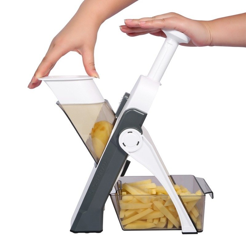 Hendel-snijmachine voor groenten met verstelbare messen voor gelijkmatig snijden en blokjes snijden in seconden | Keukenhulp voor groenten, fruit, salades | Thomler