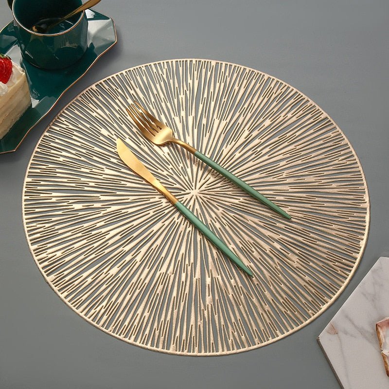 Round Table Mat 15 Inch Non-Slip PVC Protector for Dining Space Galaxy Nebula Celestial Pattern Kitchen Décor Heat Resistant Surface Placema | Thomler