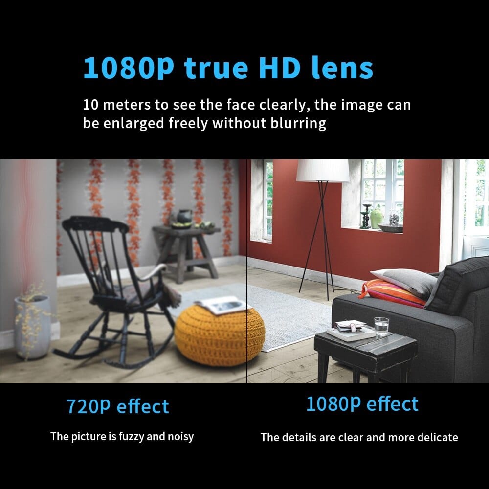 Compact WiFi Security Camera with Infrared Vision for Indoor Monitoring Day & Night | Thomler
