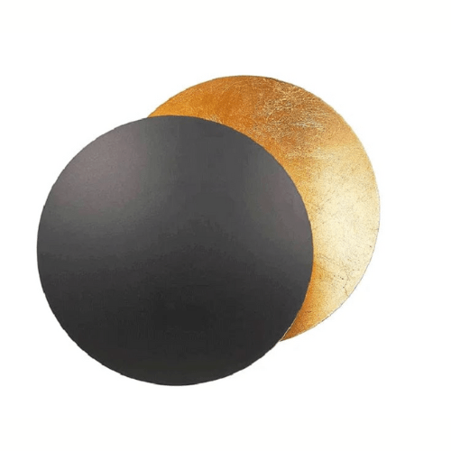 Adjustable Eclipse Wall Sconce 12-Inch Diameter Rotating Metal Disc Black Finish Ambient Accent Light for Bedroom Living Room Hallway Indoor | Thomler