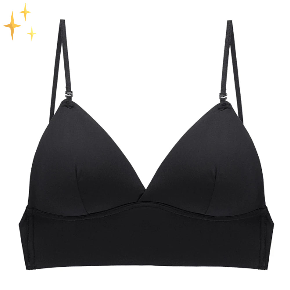 Sostén adhesivo invisible para vestidos de espalda descubierta y tops halter – Push-up sin aros en color nude con tirantes ajustables para mujer