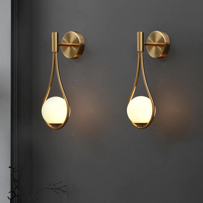 Metalen wandlamp minimalistisch goud zwart zilver afwerking bedrade armatuur slaapkamer hal woonkamer eetkamer wandlamp | Thomler