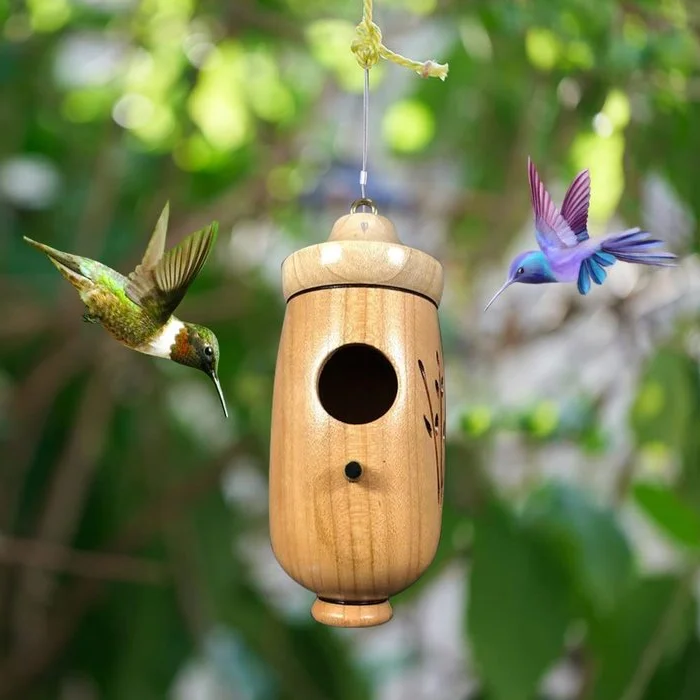 Houten kolibriehuisje - Cadeau voor natuurliefhebbers