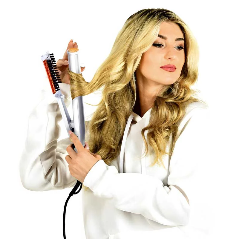 Professionelle 2-in-1 Rotations-Haarbürste