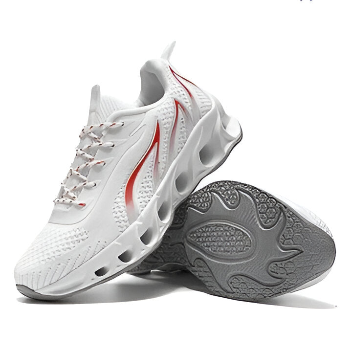 Sportschoenen met voetboogondersteuning voor heren – Gecapitonneerde hardloop- en wandelschoenen voor dagelijks comfort – Antislipzool, brede neus