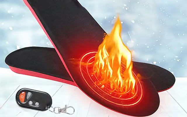 Remote-Control Heated Shoe Insoles, Rechargeable Foot Warmers for Winter