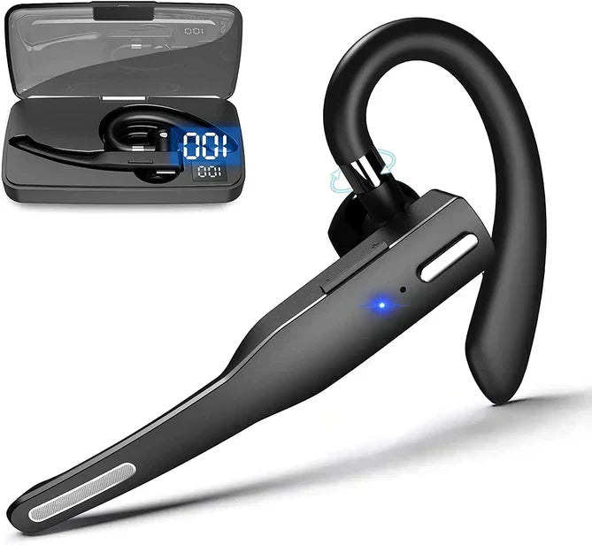 Draadloze Bluetooth-headset met ruisonderdrukking en dubbele microfoon voor handsfree bellen, vrachtwagenchauffeurs, zakelijk gebruik, kantoor, autorijden, lange batterijduur, CVC 8.0