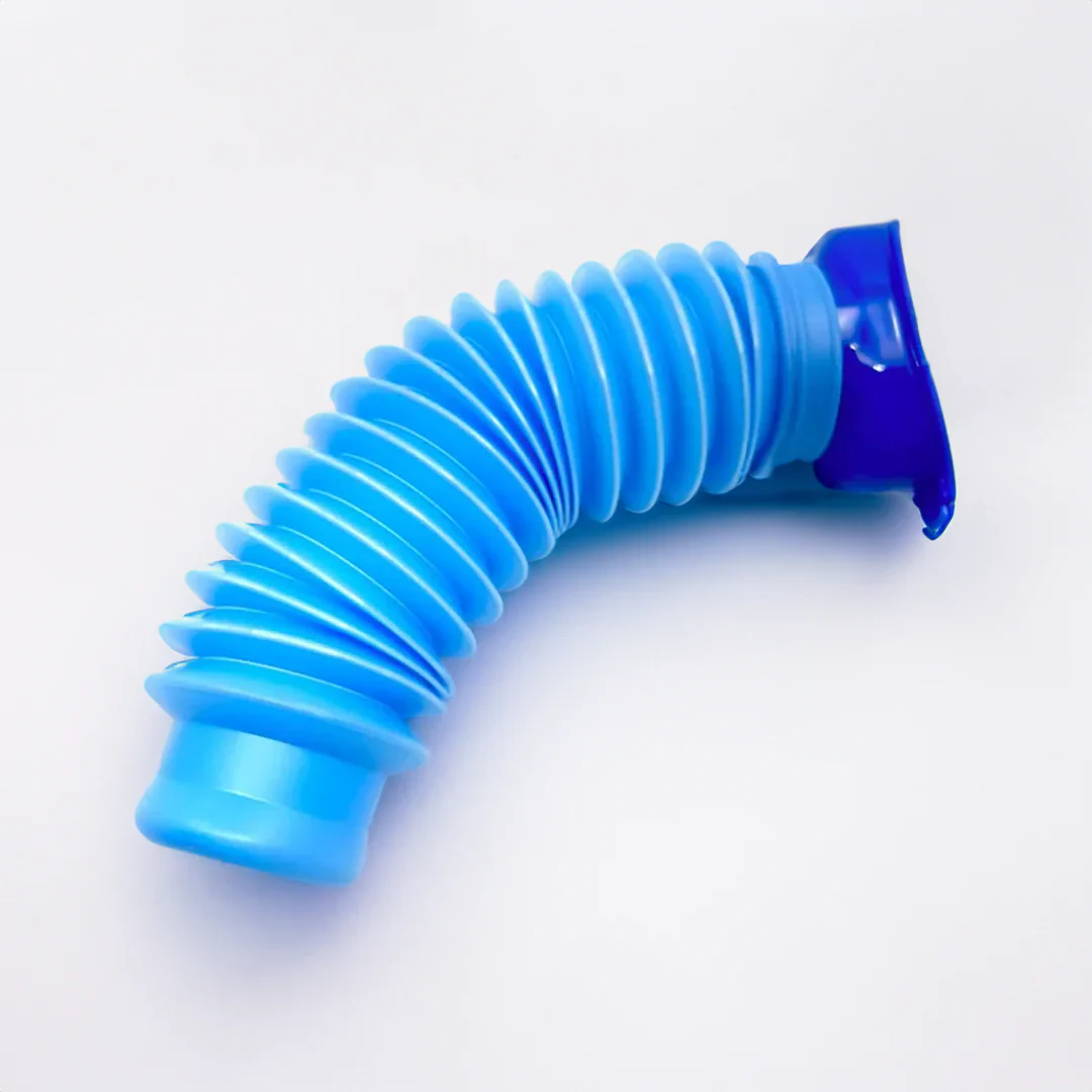 Tragbare Urinflasche mit zwei Adaptern und flexiblem Schlauch, 750 ml