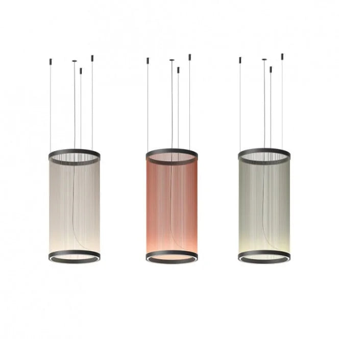 Clustered Drop Lights with Fabric Shades for Kitchen Islands & Dining Tables – Adjustable Cable Heights, Integrated LED, Warm or Cool White | Thomler
