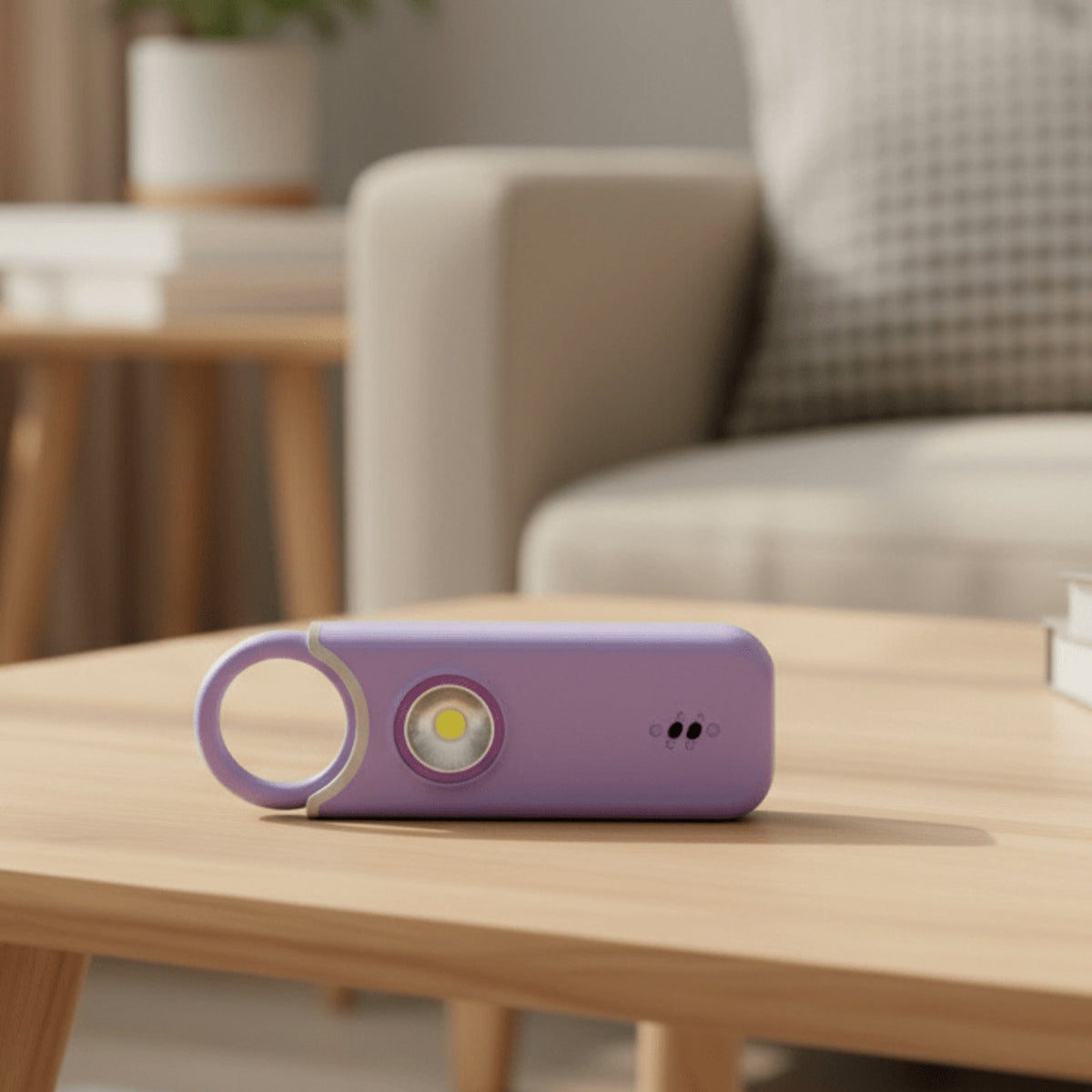 Alarma de seguridad personal con luz LED integrada para llaves y bolsos