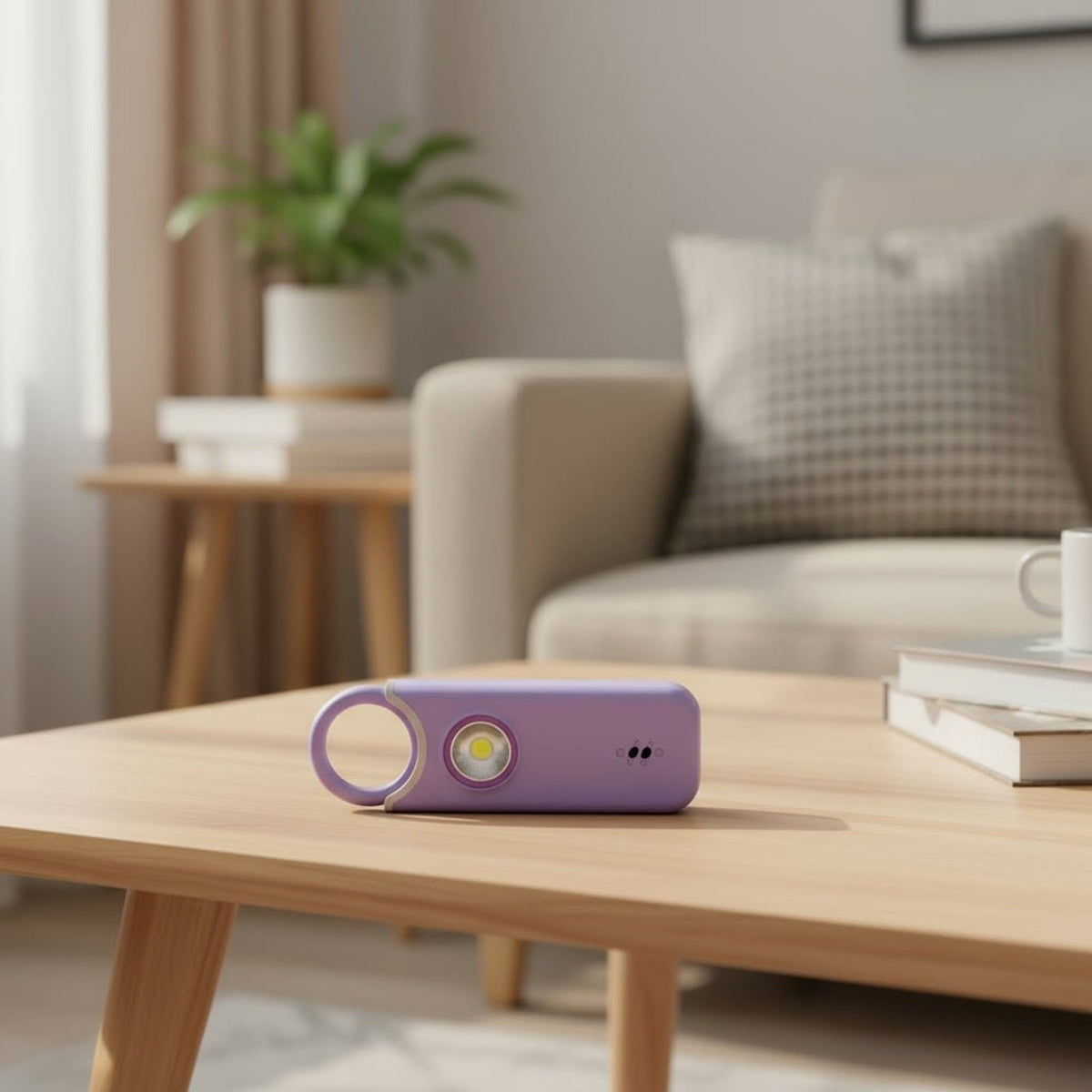 Alarma de seguridad personal con luz LED integrada para llaves y bolsos