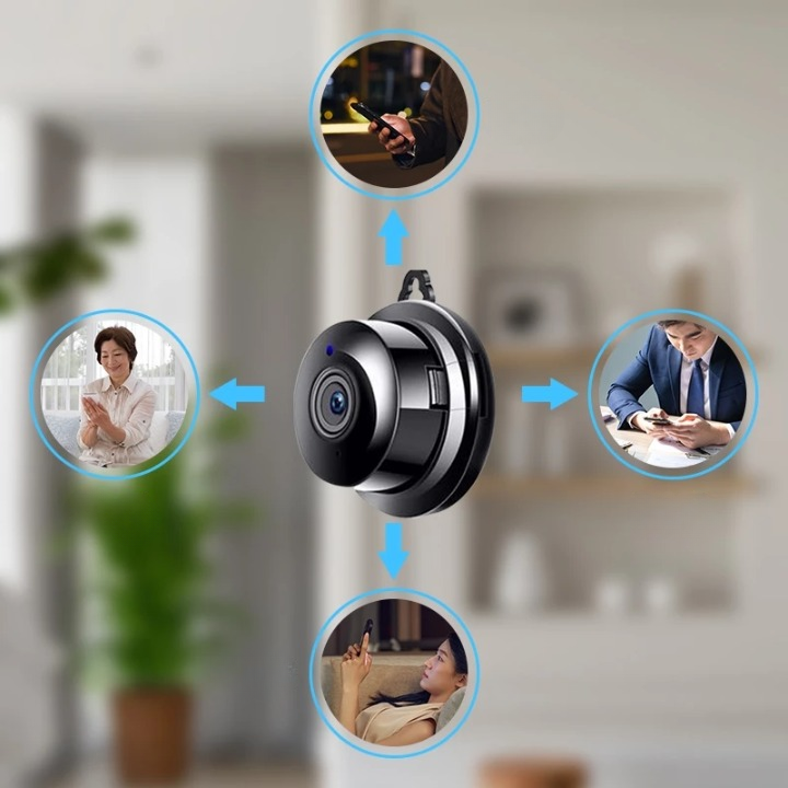 Compact Wireless Security Camera 1080p HD Video Day Night Vision Motion Detection Magnetic Mount No Drilling Smart Home Monitoring | Thomler