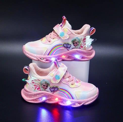 Zapatillas con luces LED en la suela y cierre de velcro para niños y niñas, ideales para jugar, actividades en interiores y exteriores y uso diario | Thomler