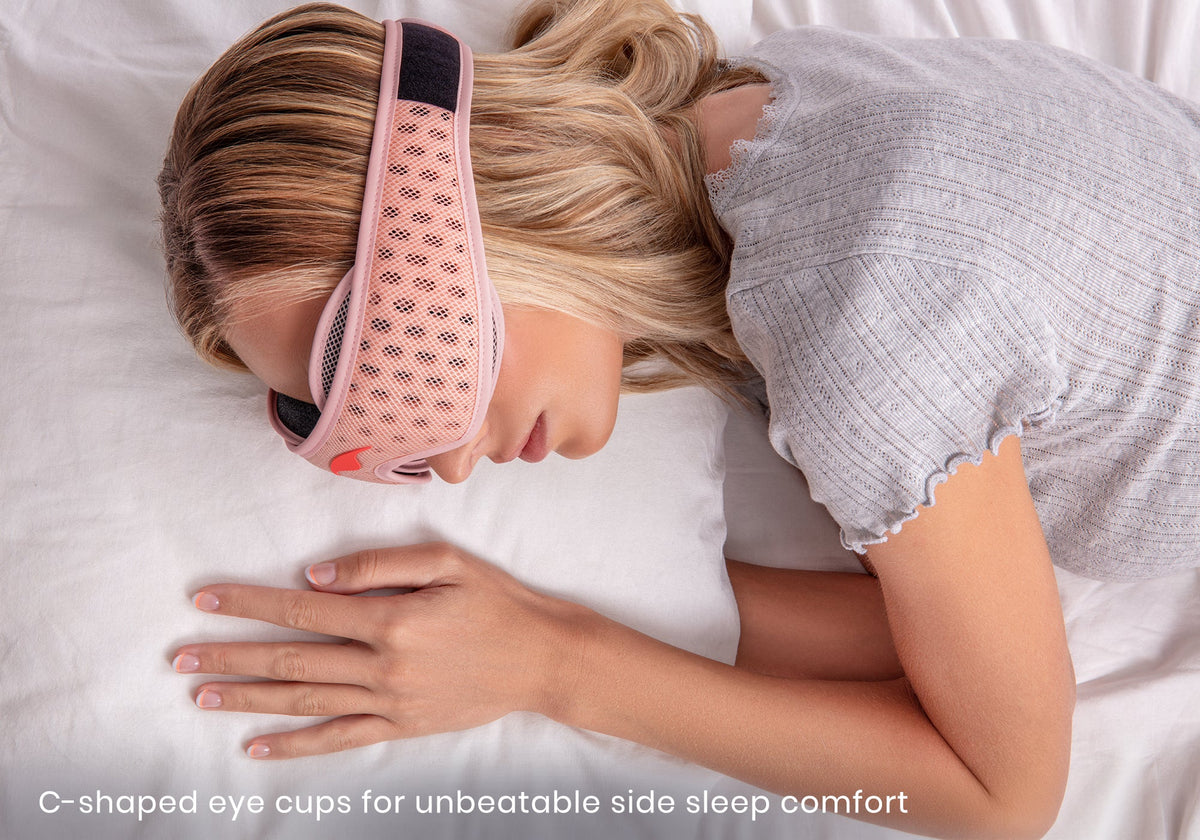 Contoured Blackout Sleep Mask - Pink